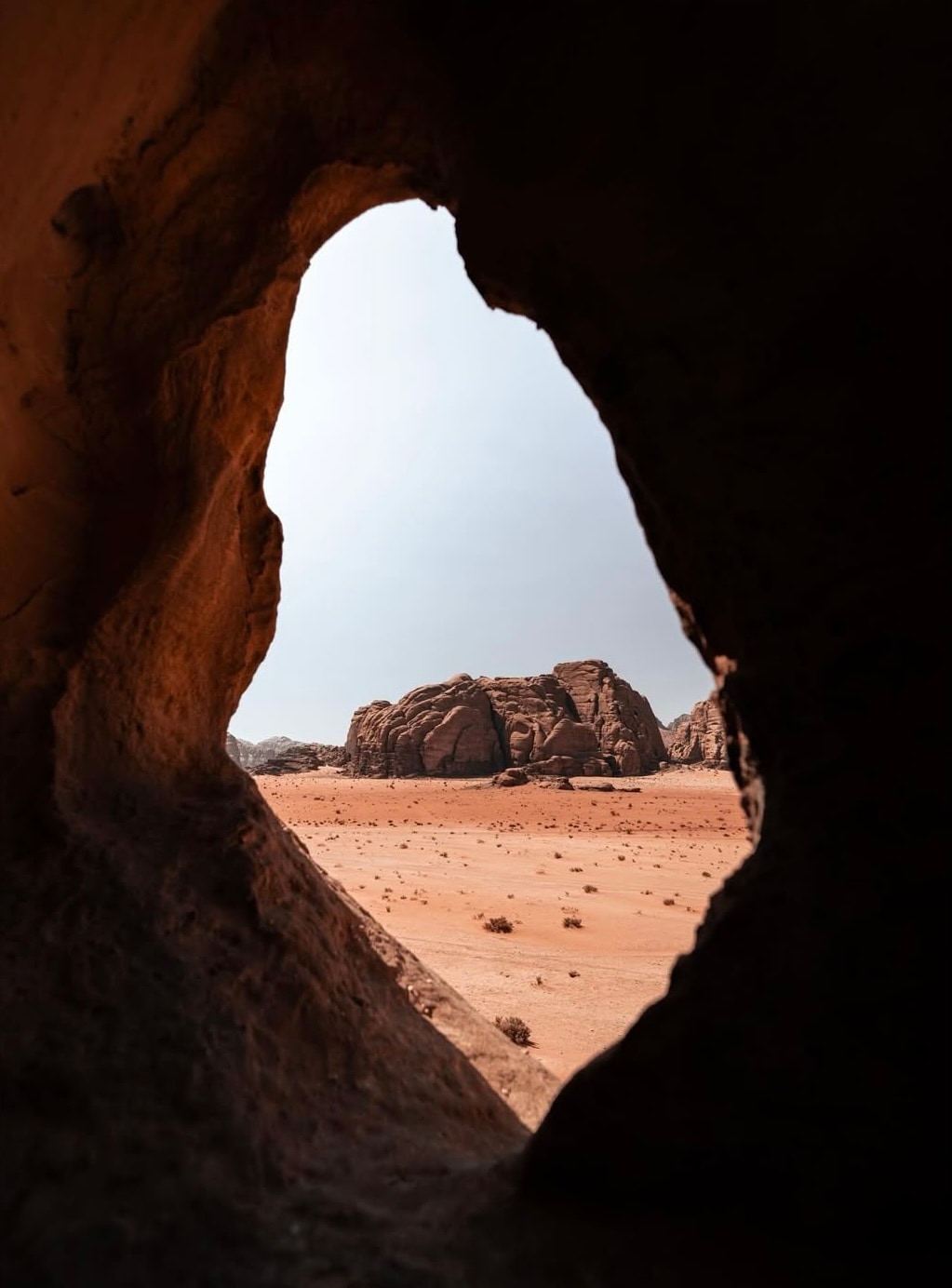 Through the rock arch